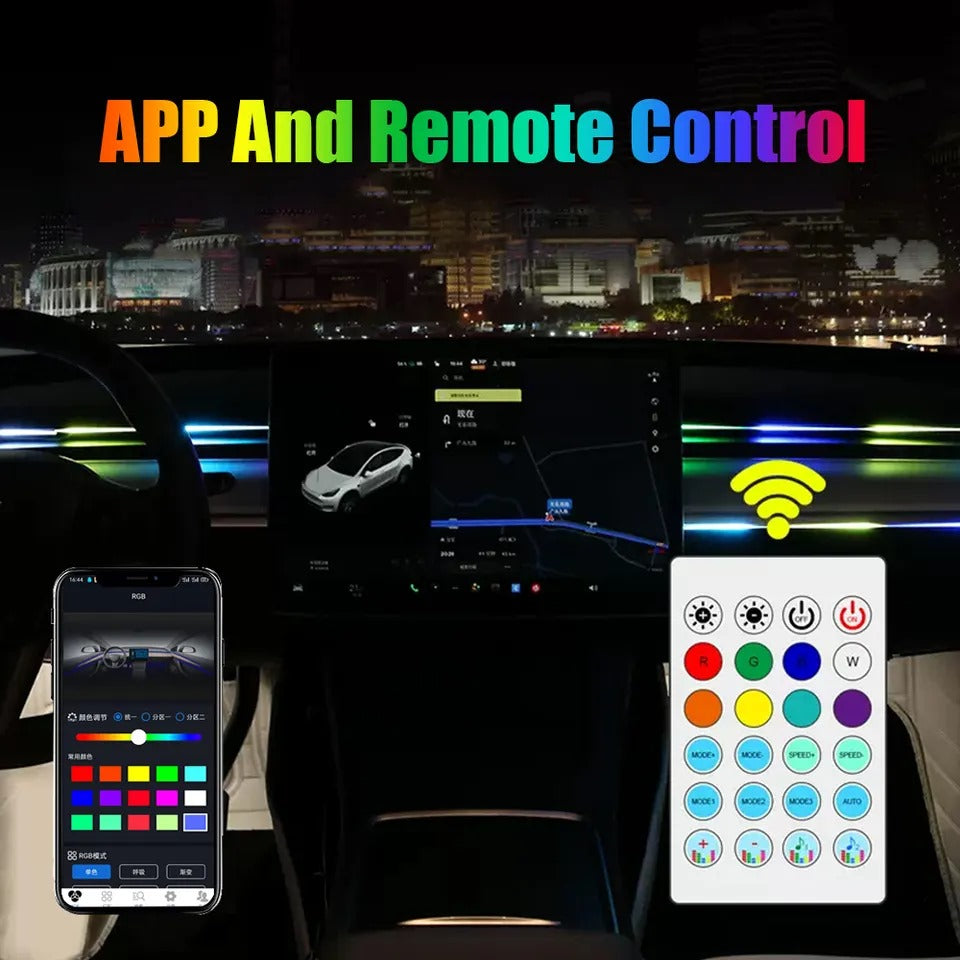 App & Remote Controlled Dashboard Interior LED Lights