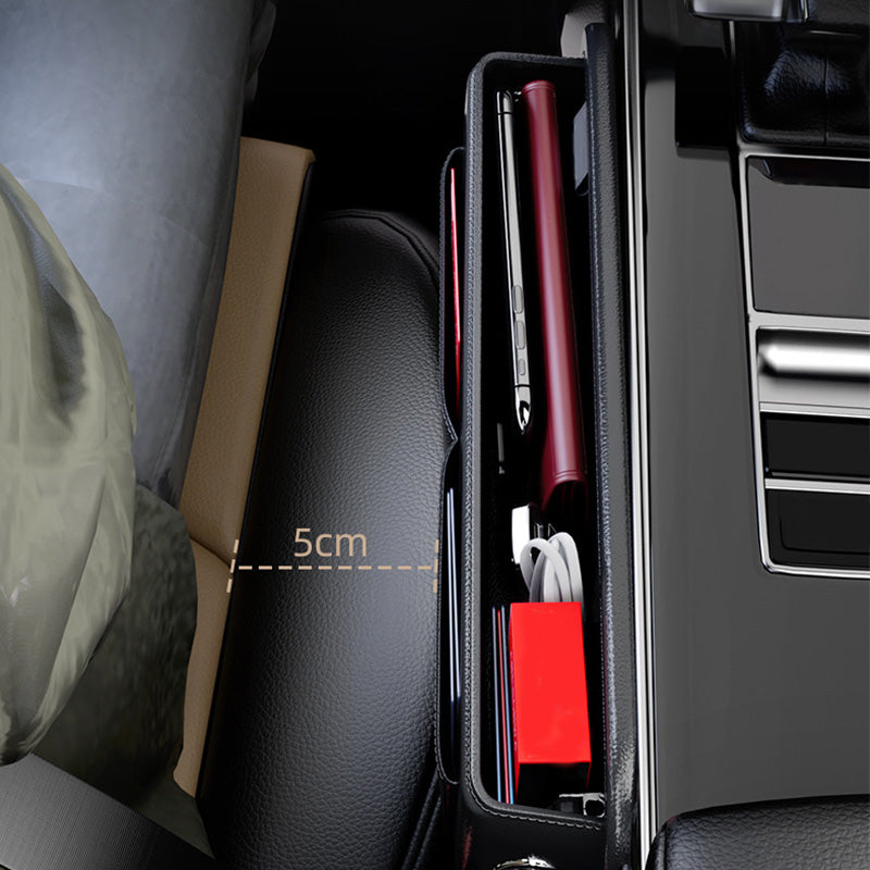PU Leather Car Seat Gap Filler Organiser with Card Holder