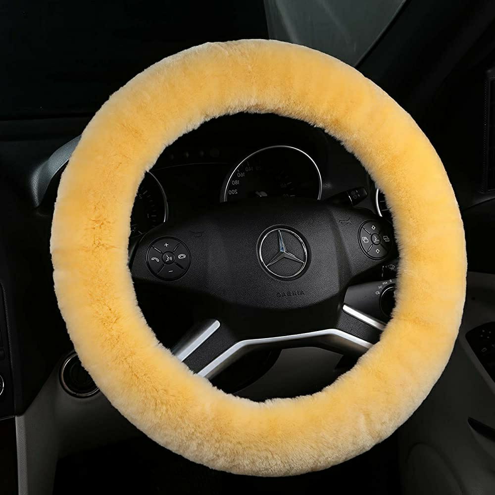 Premium Fur Steering Wheel Covers L010 (Large) Burhani Car Accessories