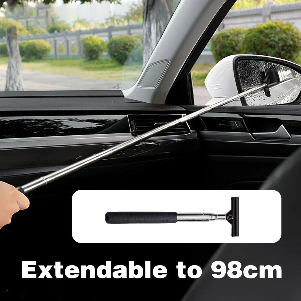 Telescopic Rearview Mirror Squeegee Wiper