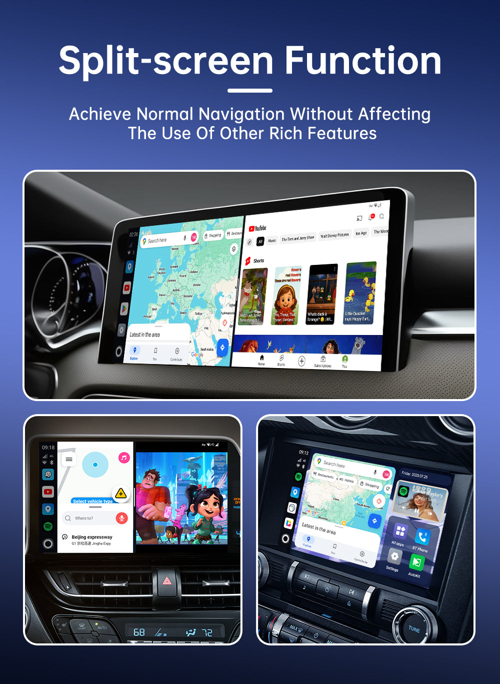 CARLINKIT 6350 Ultra 2 CarPlay Android 15 AI TBOX Qualcomm 4GSIM 8GB+128GB