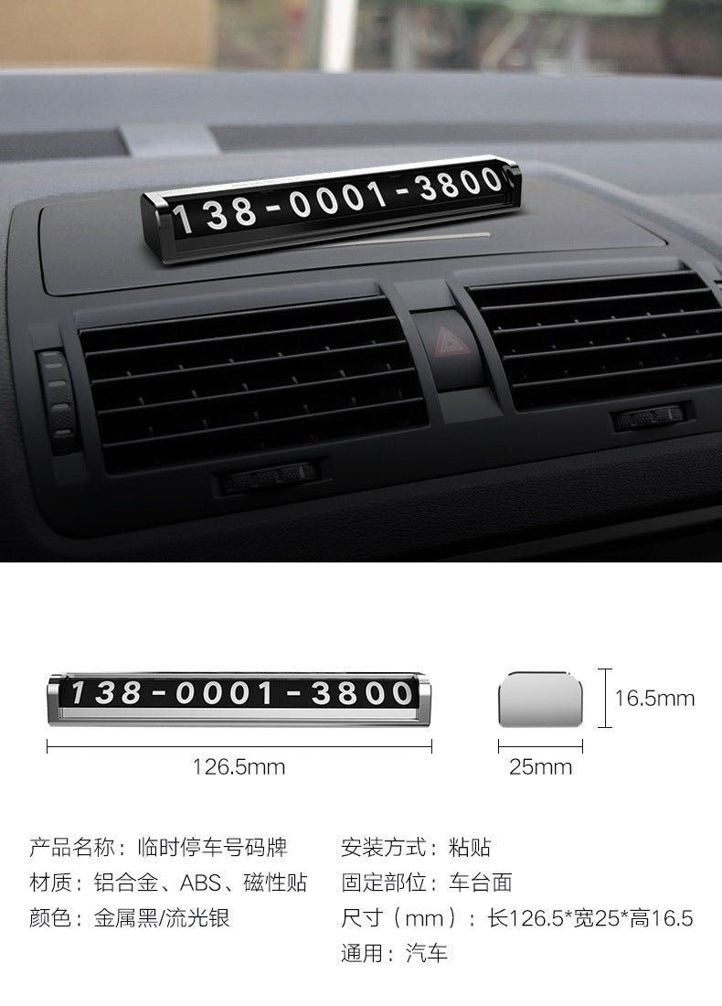 Flip Temporary Number Parking Card