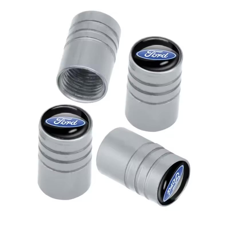 Logo Chrome Tire Valve Caps (4 pcs)