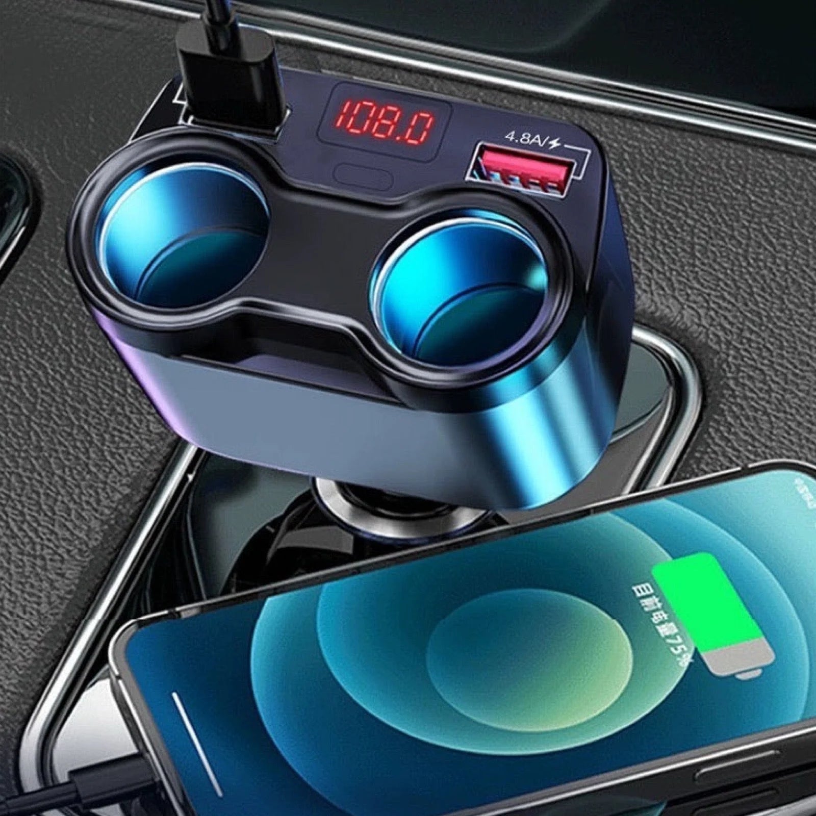 2-in-1 Mp3 Modulator & Charger Adapter-محول MP3 ومحول شاحن 2 في 1-Auto-Emporio-Kuwait.0