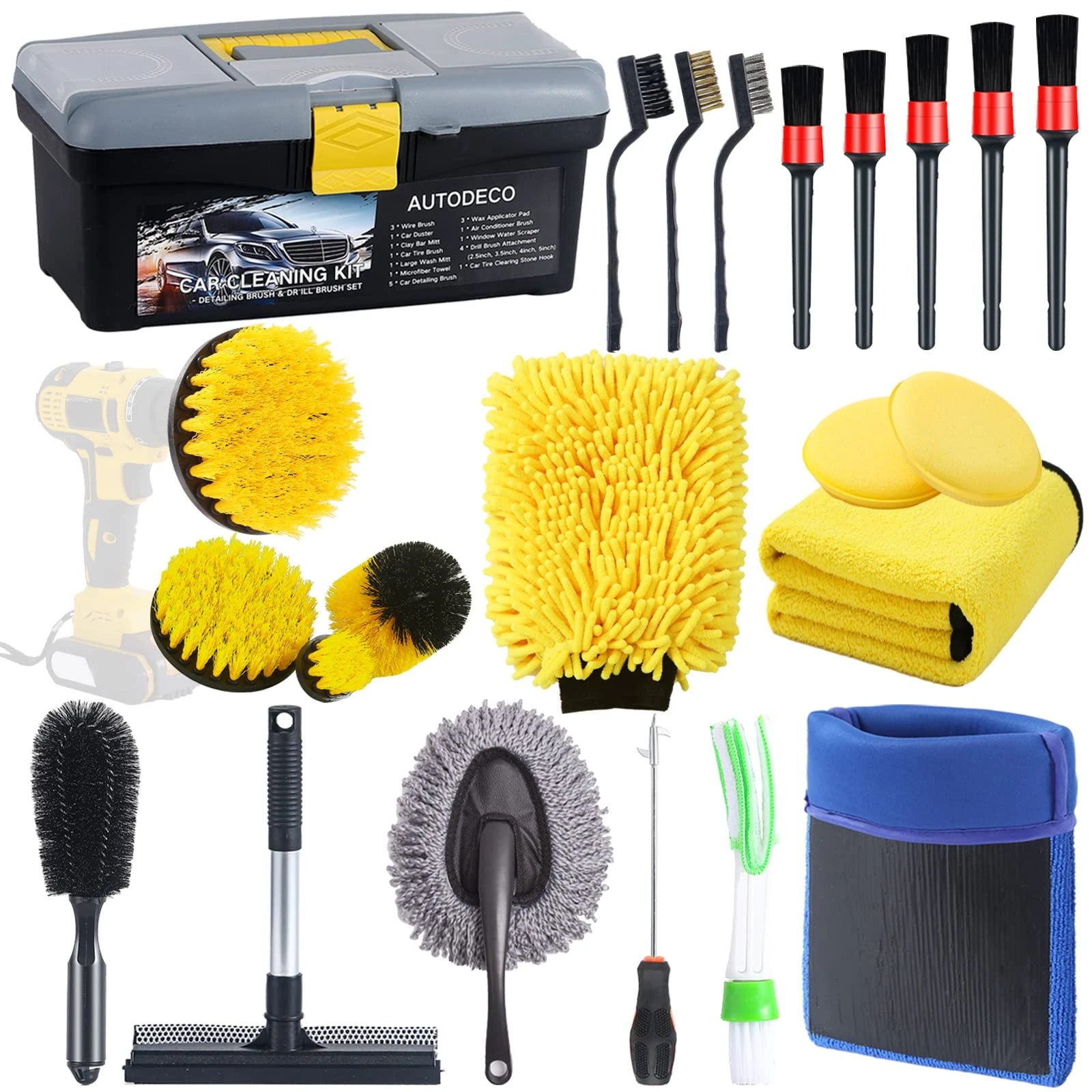 23Pcs Car Wash Cleaning Tools Kit-طقم أدوات تنظيف غسيل السيارات 23 قطعة-Auto-Emporio-Kuwait.0