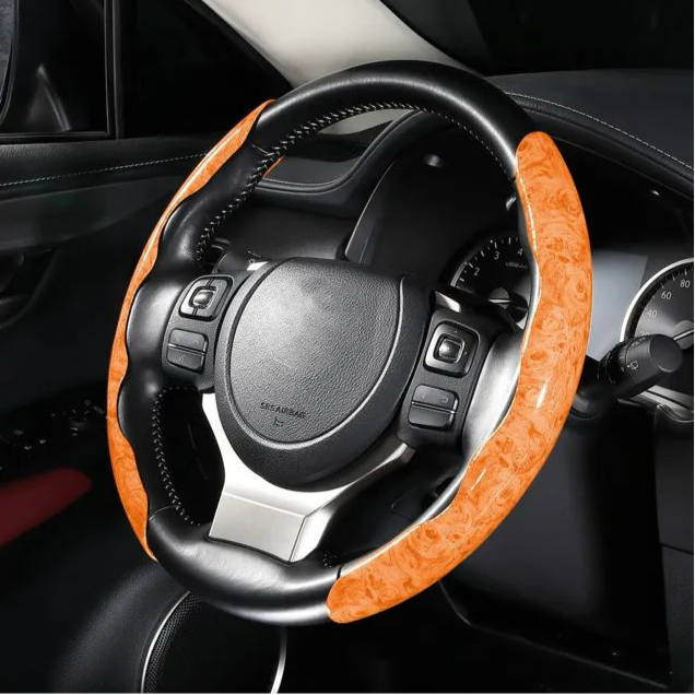 Wooden Grip Steering Wheel Covers