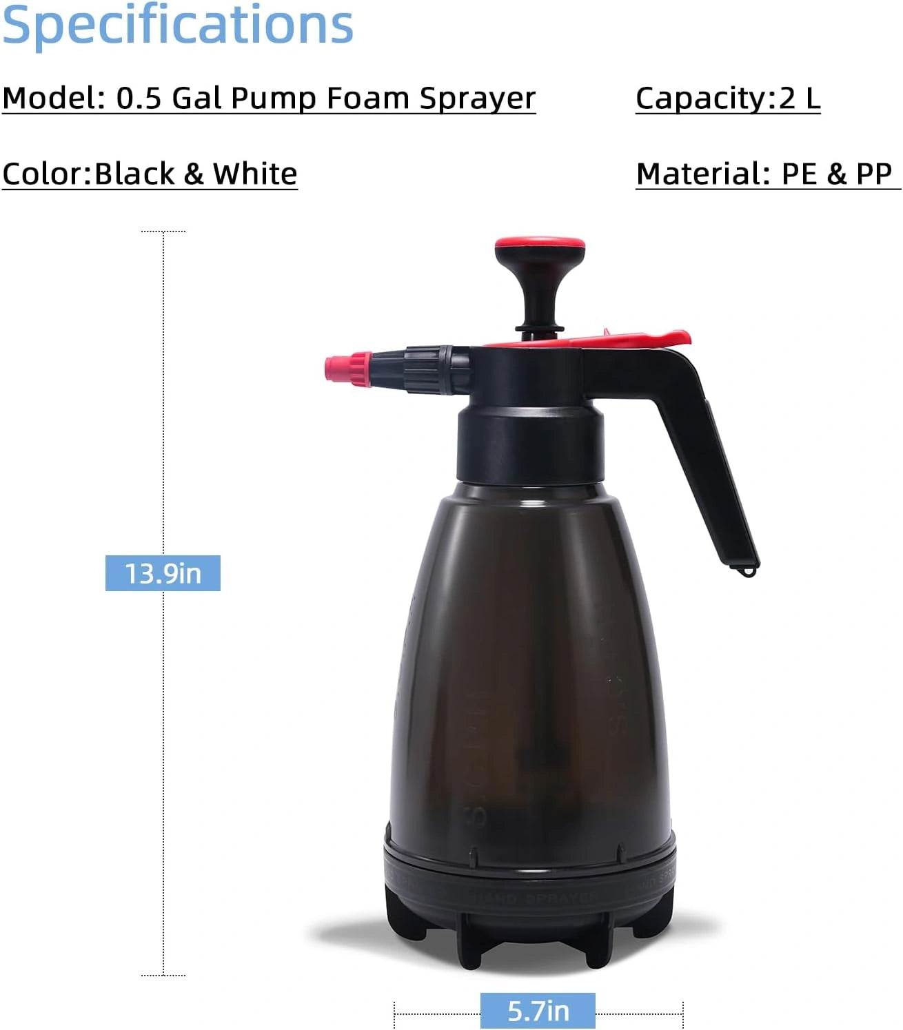 2L Flexi Nozzle Car Wash Pressure Pump Foam Sprayer-2L فوهة مرنة لغسيل السيارات مضخة ضغط رغوة البخاخ-Auto-Emporio-Kuwait.0