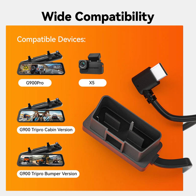 WOLFBOX Dashcam 4A OBD Hardwire kit