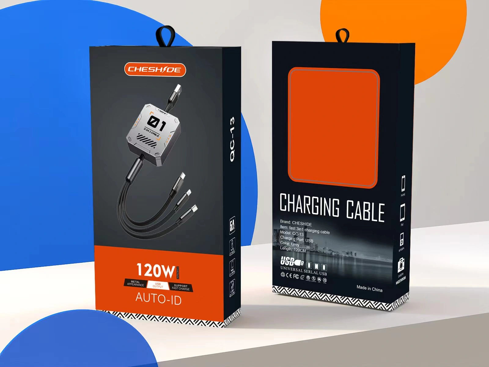3-in-1 Retractable 60w Fast Charging and Data Cable-كابل بيانات وشحن سريع 3 في 1 قابل للسحب بقدرة 60 واط-Auto-Emporio-Kuwait.0