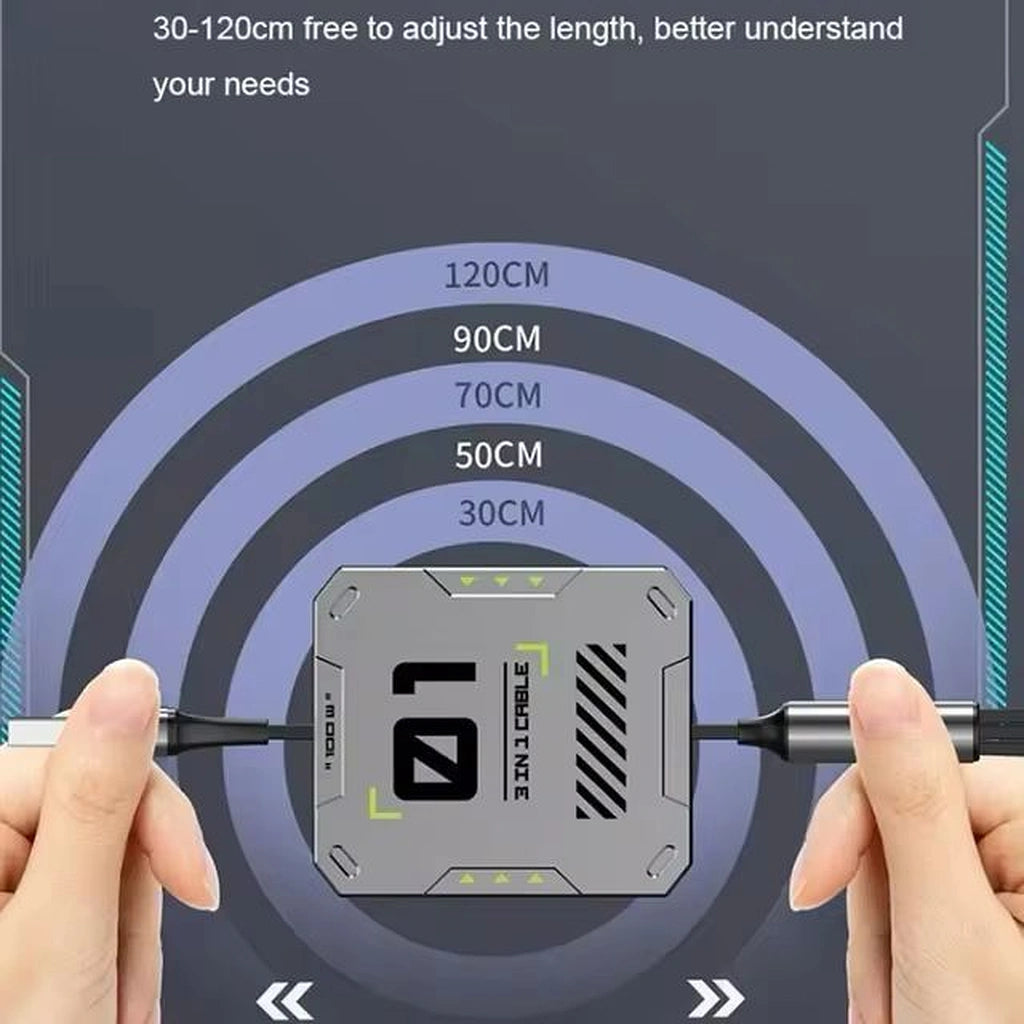 3-in-1 Retractable 60w Fast Charging and Data Cable-كابل بيانات وشحن سريع 3 في 1 قابل للسحب بقدرة 60 واط-Auto-Emporio-Kuwait.0