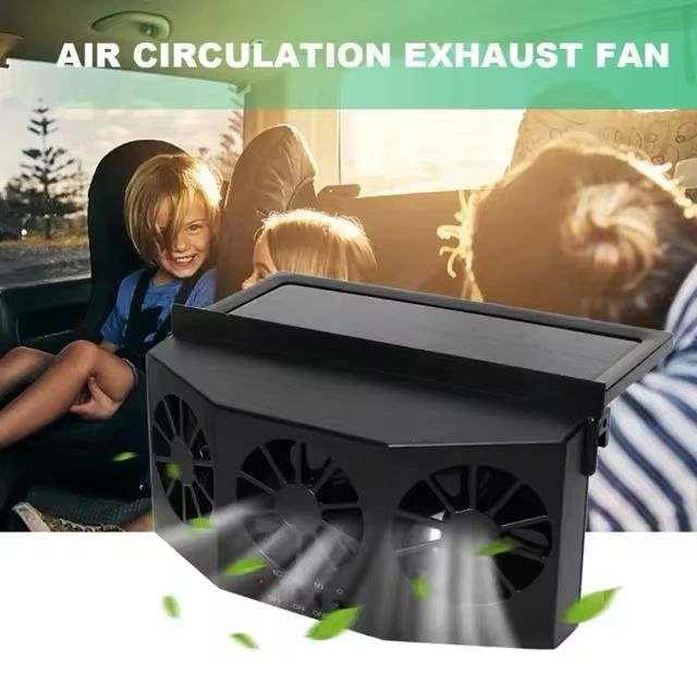 Solar 2Head & 3Head Fan-Black