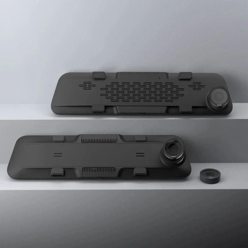 WOLFBOX Circular Polarizing Lens for G900 PRO/TRIPRO Mirror Dash Cam, showcasing front and back views of the lens.