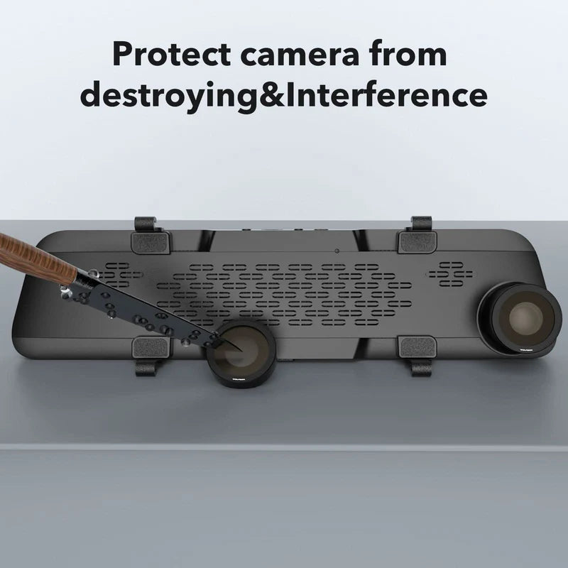 WOLFBOX Circular Polarizing Lens for G900 PRO/TRIPRO Mirror Dash Cam protecting camera from destruction and interference.