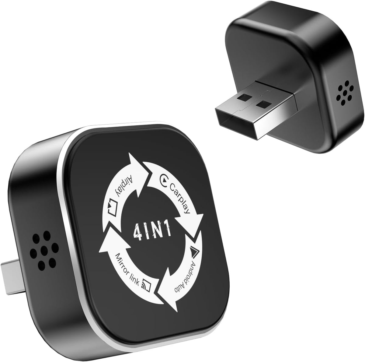 4-in-1 Wireless CarPlay & Android Auto Adapter with AirPlay & Screen Mirroring