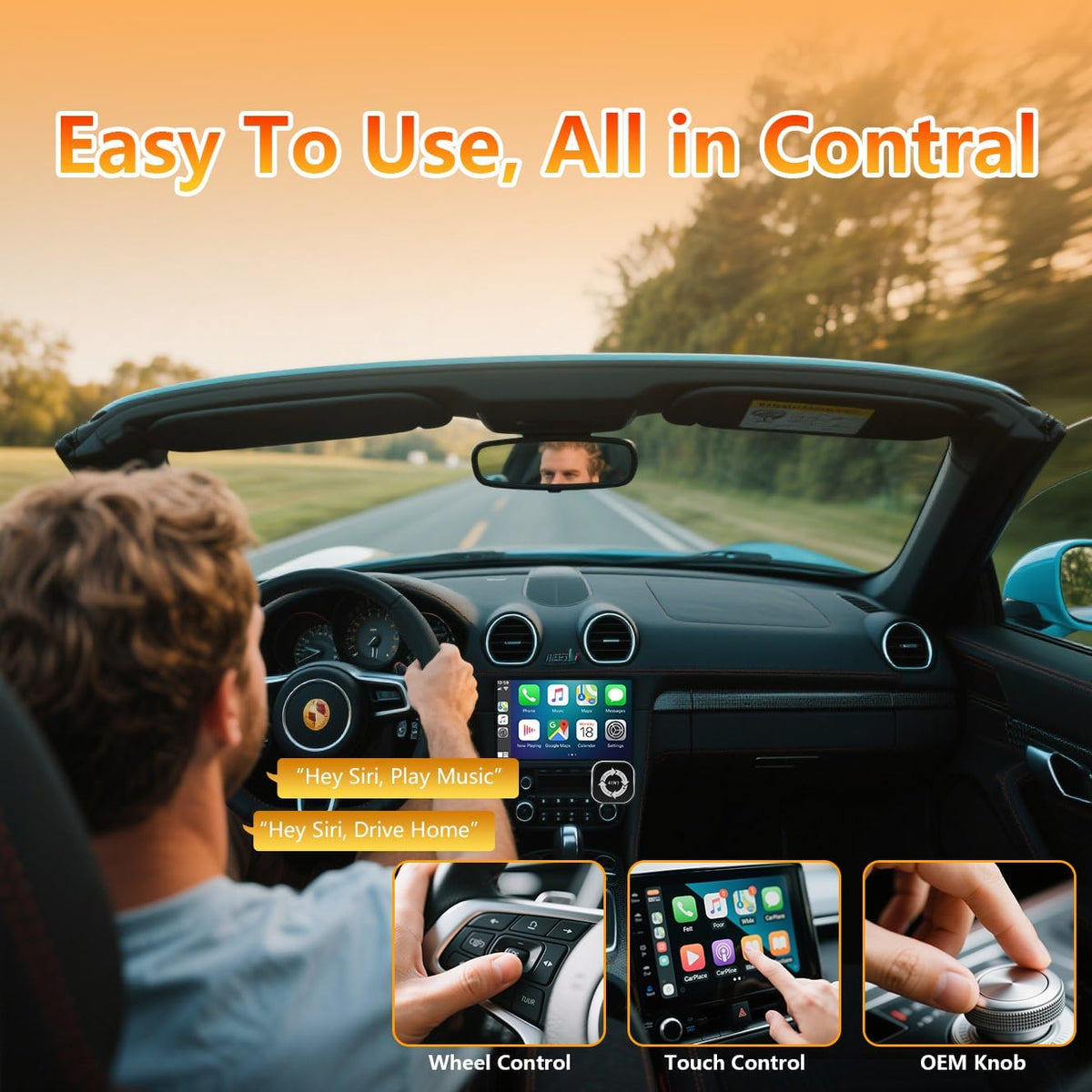 4-in-1 Wireless CarPlay & Android Auto Adapter with AirPlay & Screen Mirroring 5