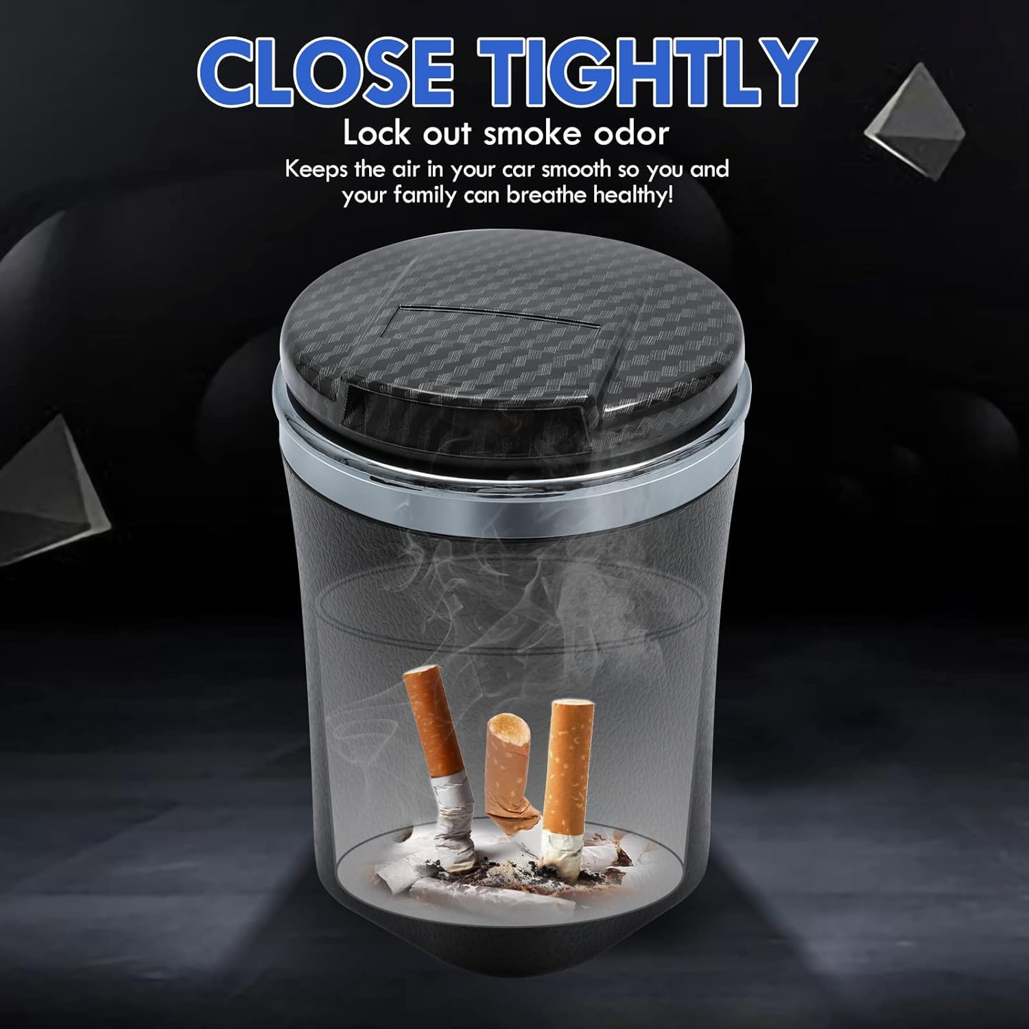 PU Leather Ashtray with LED Light