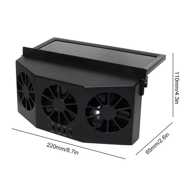 Solar 2Head & 3Head Fan-Black