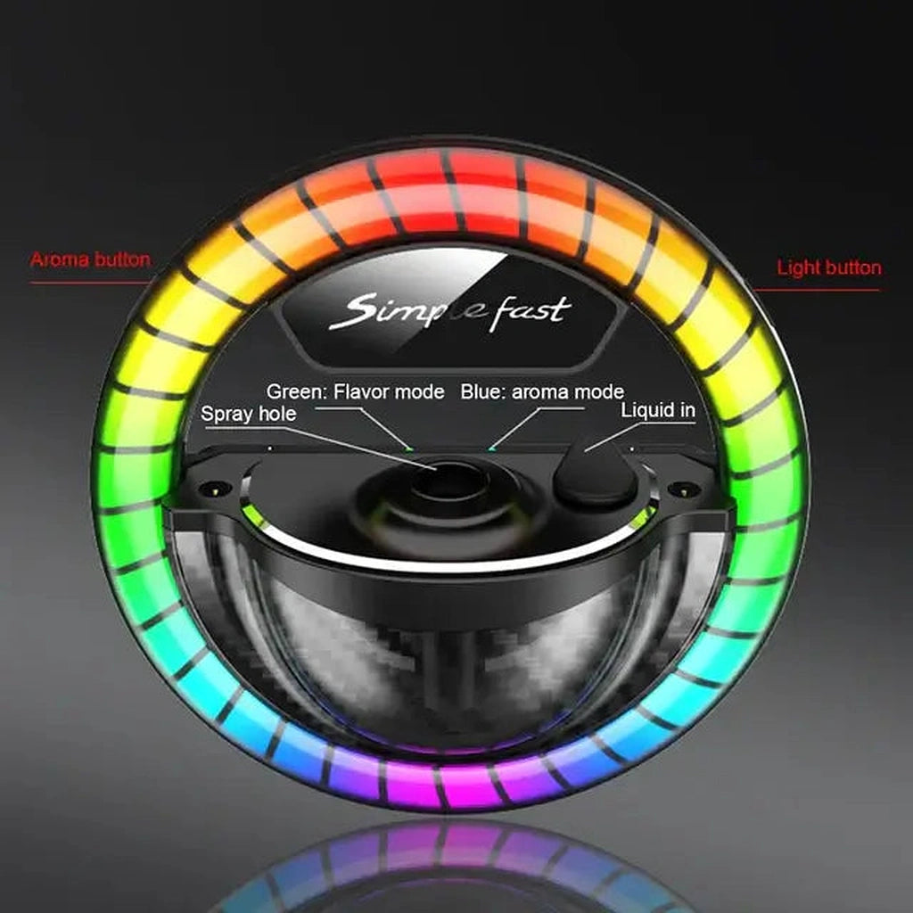 AC Vent Rhythm LED Light Fragrance Diffuser-ناشر رائحة بإضاءة LED بإيقاع تنفيس التيار المتردد-Auto-Emporio-Kuwait.0