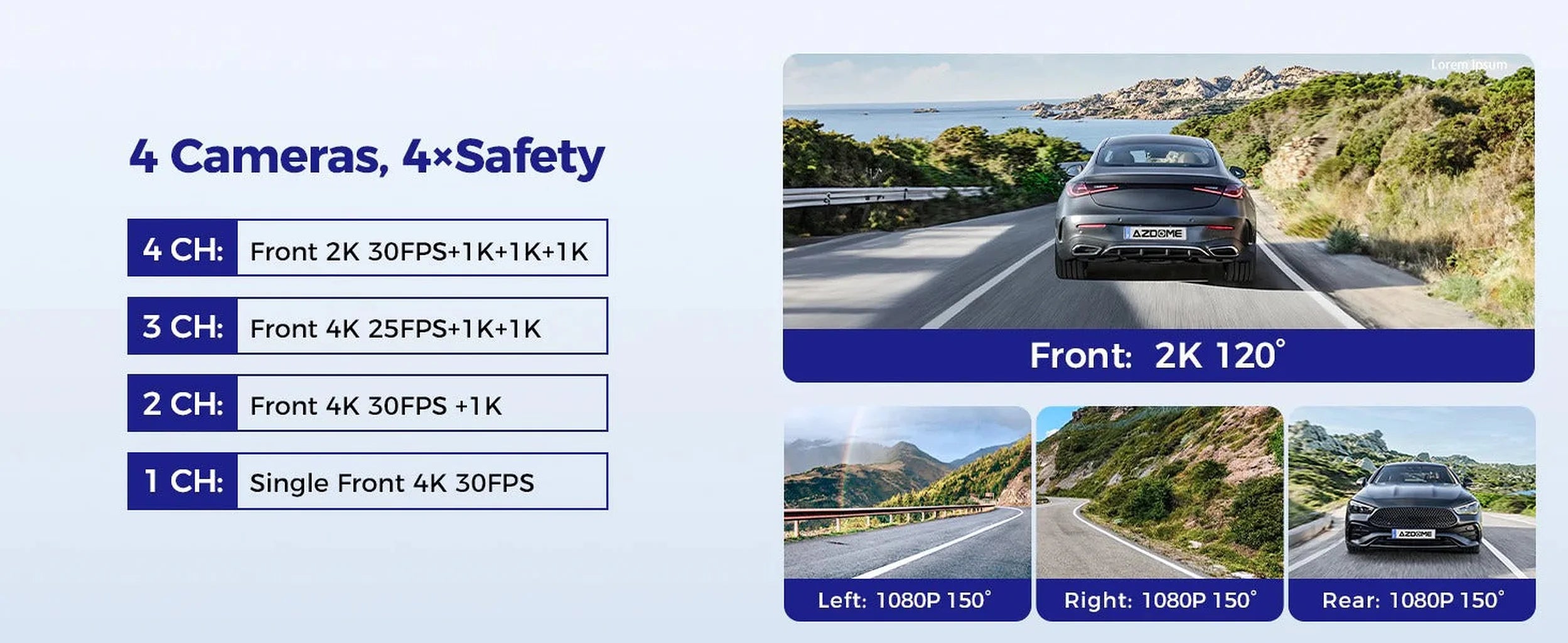 AZDOME M660 4CH DashCam with 5G Wifi, Built In 128GB Storage-AZDOME M660 4CH DashCam مع 5G Wifi، مساحة تخزين مدمجة 128 جيجابايت-Auto-Emporio-Kuwait.0