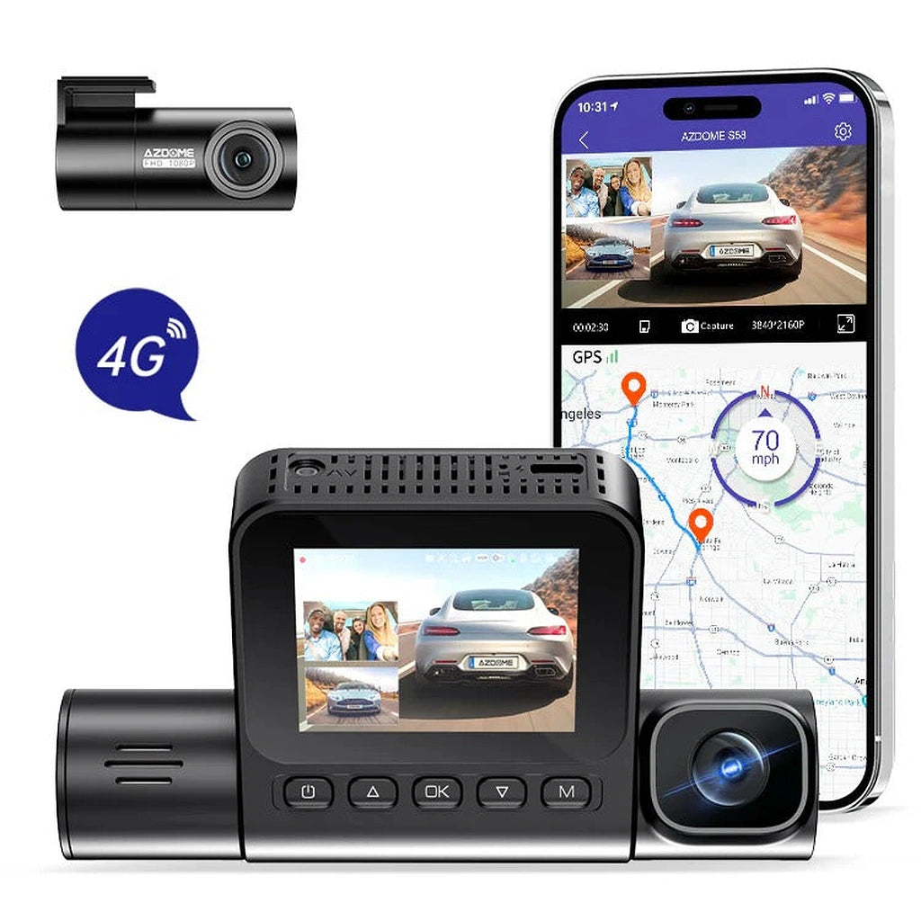 AZDOME S58 4G LTE 3CH Dash Cam with 2.4" IPS screen-كاميرا داش AZDOME S58 4G LTE 3CH مع شاشة IPS مقاس 2.4 بوصة-Auto-Emporio-Kuwait.0