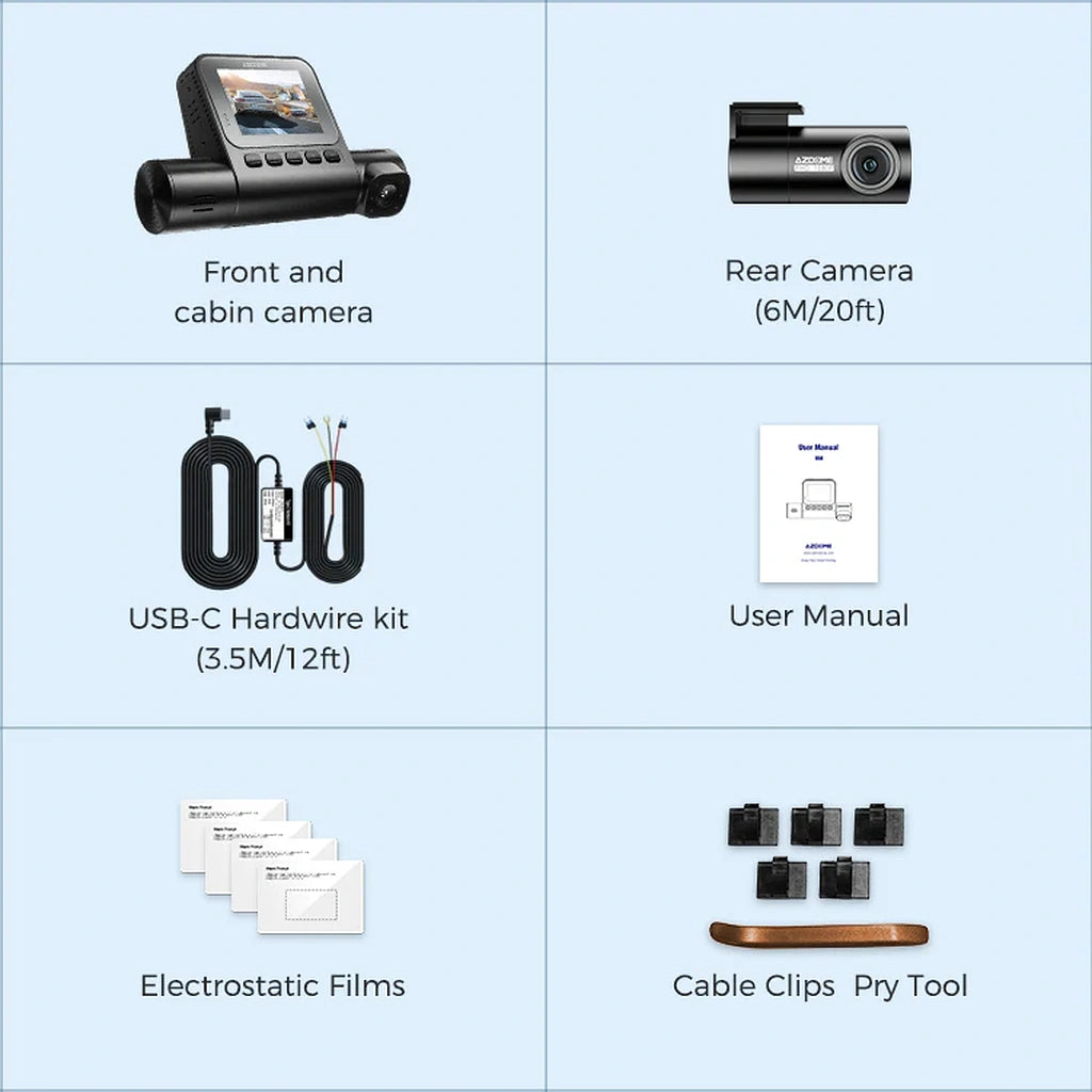 AZDOME S58 4G LTE 3CH Dash Cam with 2.4" IPS screen-كاميرا داش AZDOME S58 4G LTE 3CH مع شاشة IPS مقاس 2.4 بوصة-Auto-Emporio-Kuwait.0