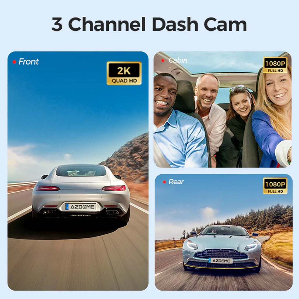 AZDOME S58 4G LTE 3CH Dash Cam with 2.4" IPS screen-كاميرا داش AZDOME S58 4G LTE 3CH مع شاشة IPS مقاس 2.4 بوصة-Auto-Emporio-Kuwait.0