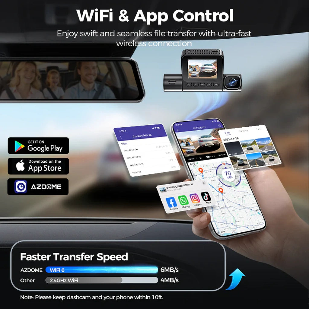AZDOME S58 4G LTE 3CH Dash Cam with 2.4" IPS screen-كاميرا داش AZDOME S58 4G LTE 3CH مع شاشة IPS مقاس 2.4 بوصة-Auto-Emporio-Kuwait.0