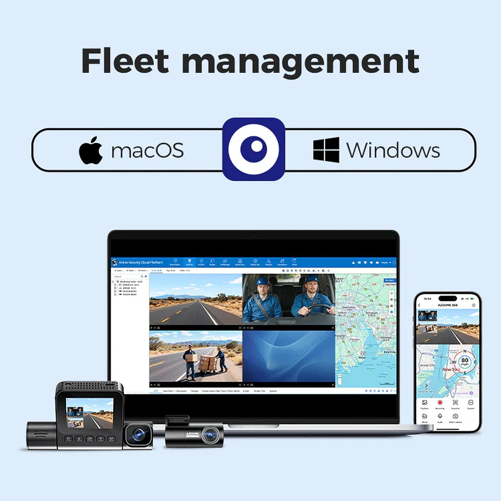 AZDOME S58 4G LTE 3CH Dash Cam with 2.4" IPS screen-كاميرا داش AZDOME S58 4G LTE 3CH مع شاشة IPS مقاس 2.4 بوصة-Auto-Emporio-Kuwait.0