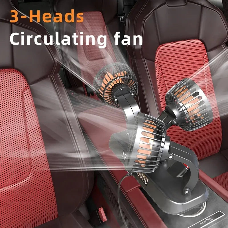 Adjustable Triple Head Fan 12V with Air Freshener-مروحة ثلاثية الرأس قابلة للتعديل 12 فولت مع معطر جو-Auto-Emporio-Kuwait.0