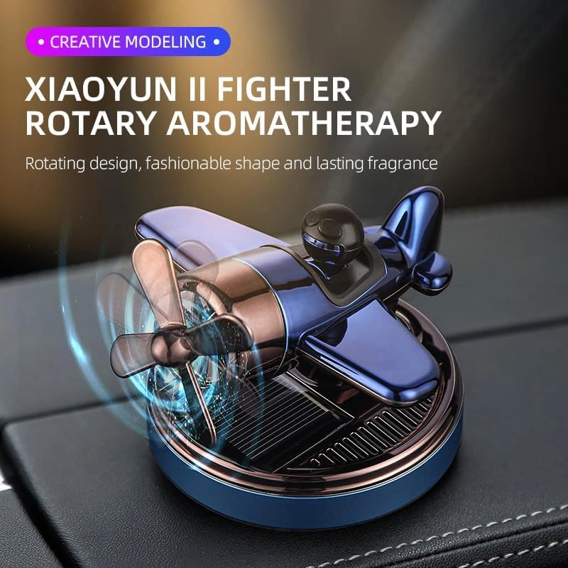 Airforce Pilot Plane Solar Rotating Air Freshener-معطر هواء دوار يعمل بالطاقة الشمسية على متن طائرة تابعة للقوات الجوية-Auto-Emporio-Kuwait.0