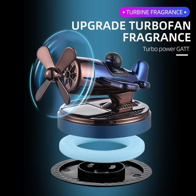 Airforce Pilot Plane Solar Rotating Air Freshener-معطر هواء دوار يعمل بالطاقة الشمسية على متن طائرة تابعة للقوات الجوية-Auto-Emporio-Kuwait.0