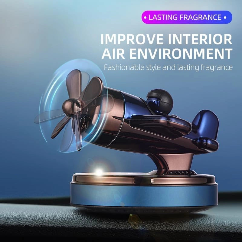 Airforce Pilot Plane Solar Rotating Air Freshener-معطر هواء دوار يعمل بالطاقة الشمسية على متن طائرة تابعة للقوات الجوية-Auto-Emporio-Kuwait.0
