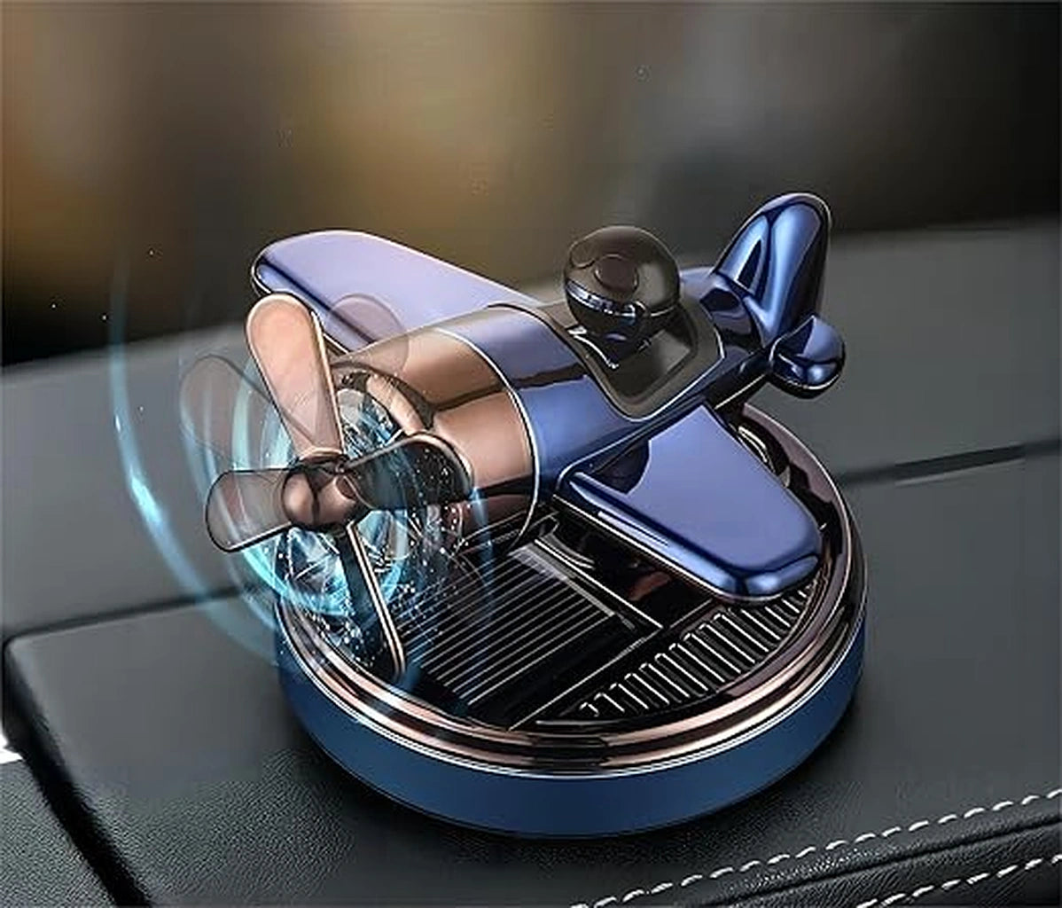 Airforce Pilot Plane Solar Rotating Air Freshener-معطر هواء دوار يعمل بالطاقة الشمسية على متن طائرة تابعة للقوات الجوية-Auto-Emporio-Kuwait.0