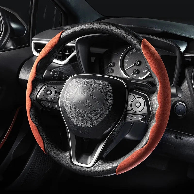 Alcantara Grip Steering Wheel Covers-أغطية عجلة القيادة بمقبض ألكانتارا-Auto-Emporio-Kuwait.0