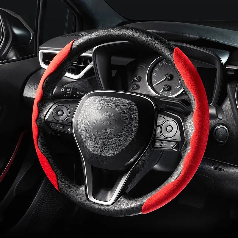 Alcantara Grip Steering Wheel Covers-أغطية عجلة القيادة بمقبض ألكانتارا-Auto-Emporio-Kuwait.0