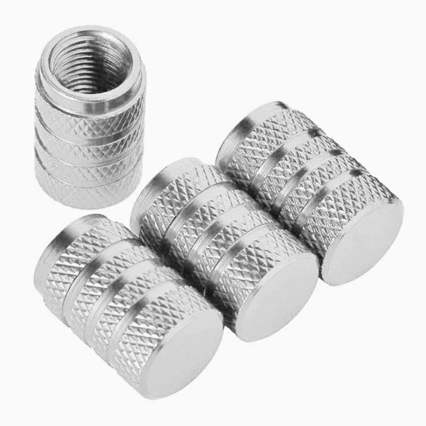 Aluminium Tire Valve Caps (4 pcs)-أغطية صمامات إطارات الألومنيوم (4 قطع)-Auto-Emporio-Kuwait.0