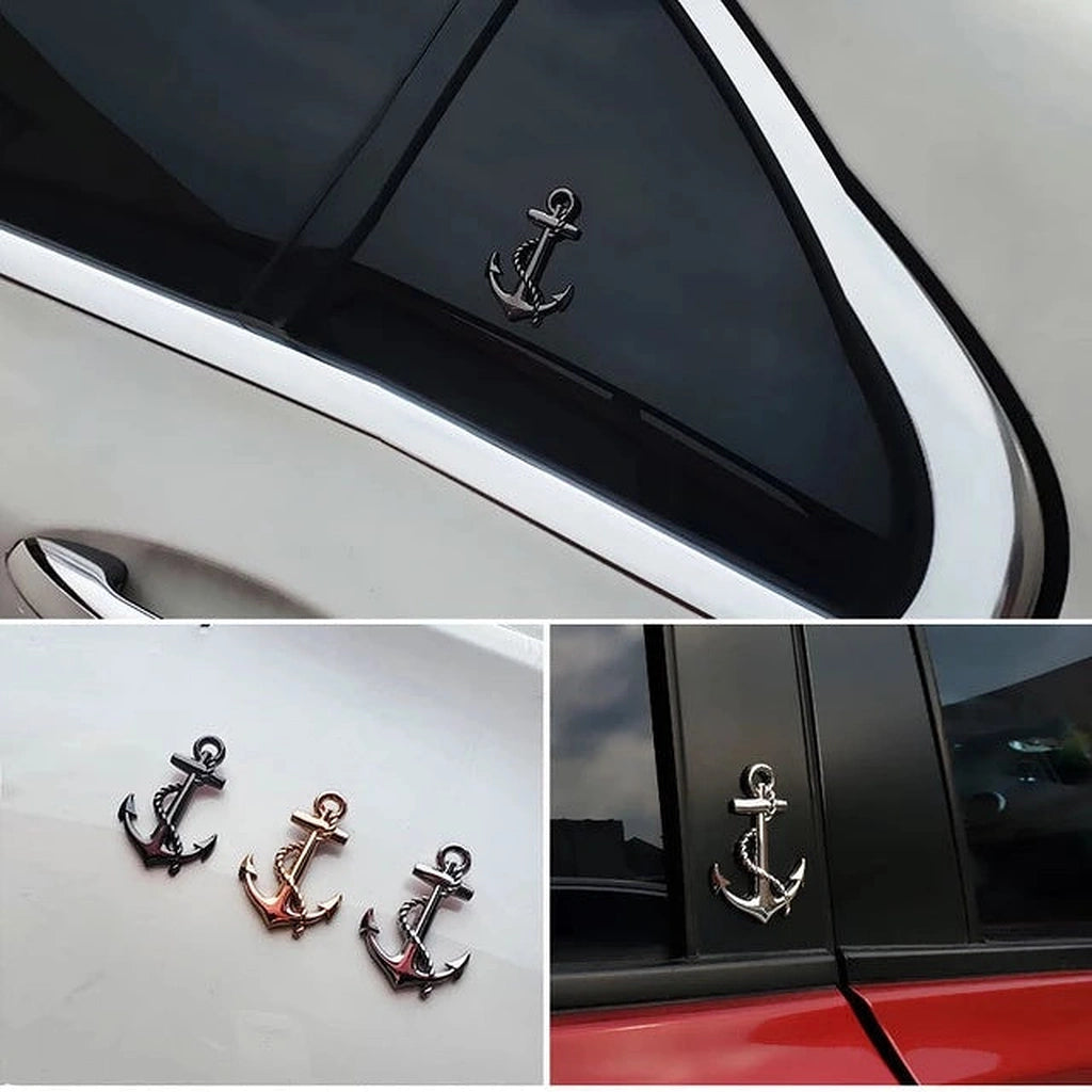Anchor 3D Badge Sticker-ملصق شارة مرساة ثلاثي الأبعاد-Auto-Emporio-Kuwait.0