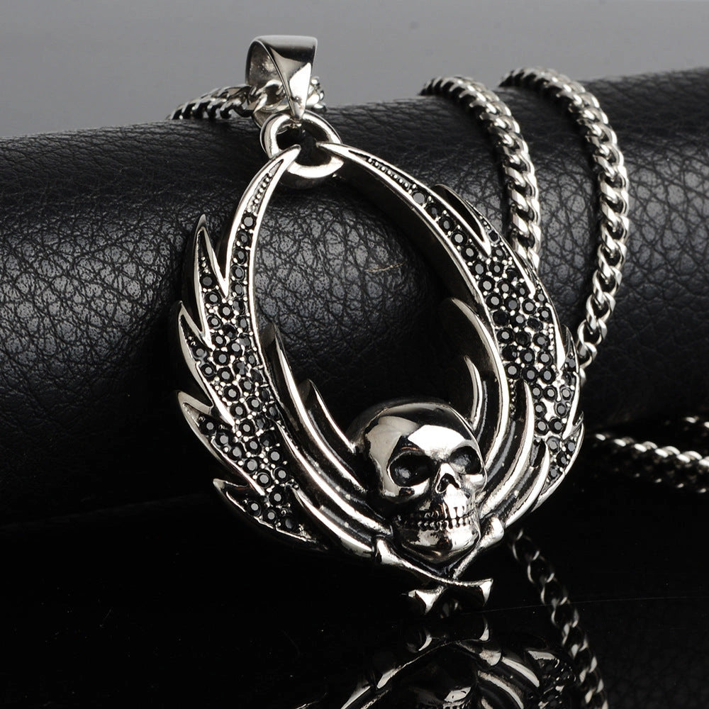 Angel Skull Crystal Pendant-قلادة الملاك الجمجمة الكريستال-Auto-Emporio-Kuwait.0