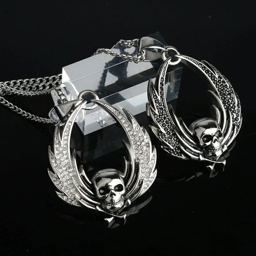 Angel Skull Crystal Pendant-قلادة الملاك الجمجمة الكريستال-Auto-Emporio-Kuwait.0