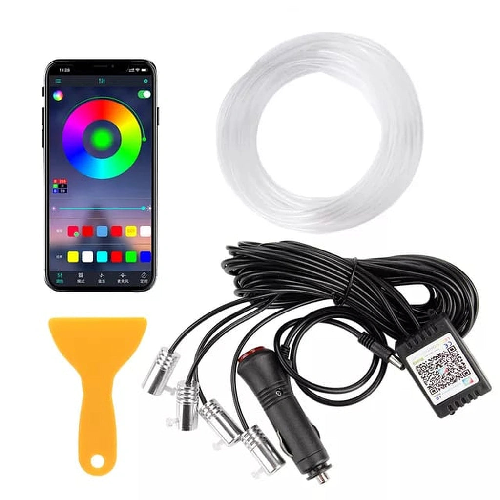 App Controlled Dashboard 6m Interior LED Lights-لوحة تحكم يتم التحكم فيها عن طريق التطبيق، مصابيح LED داخلية بطول 6 أمتار-Auto-Emporio-Kuwait.0