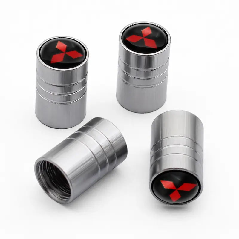 Logo Chrome Tire Valve Caps (4 pcs)