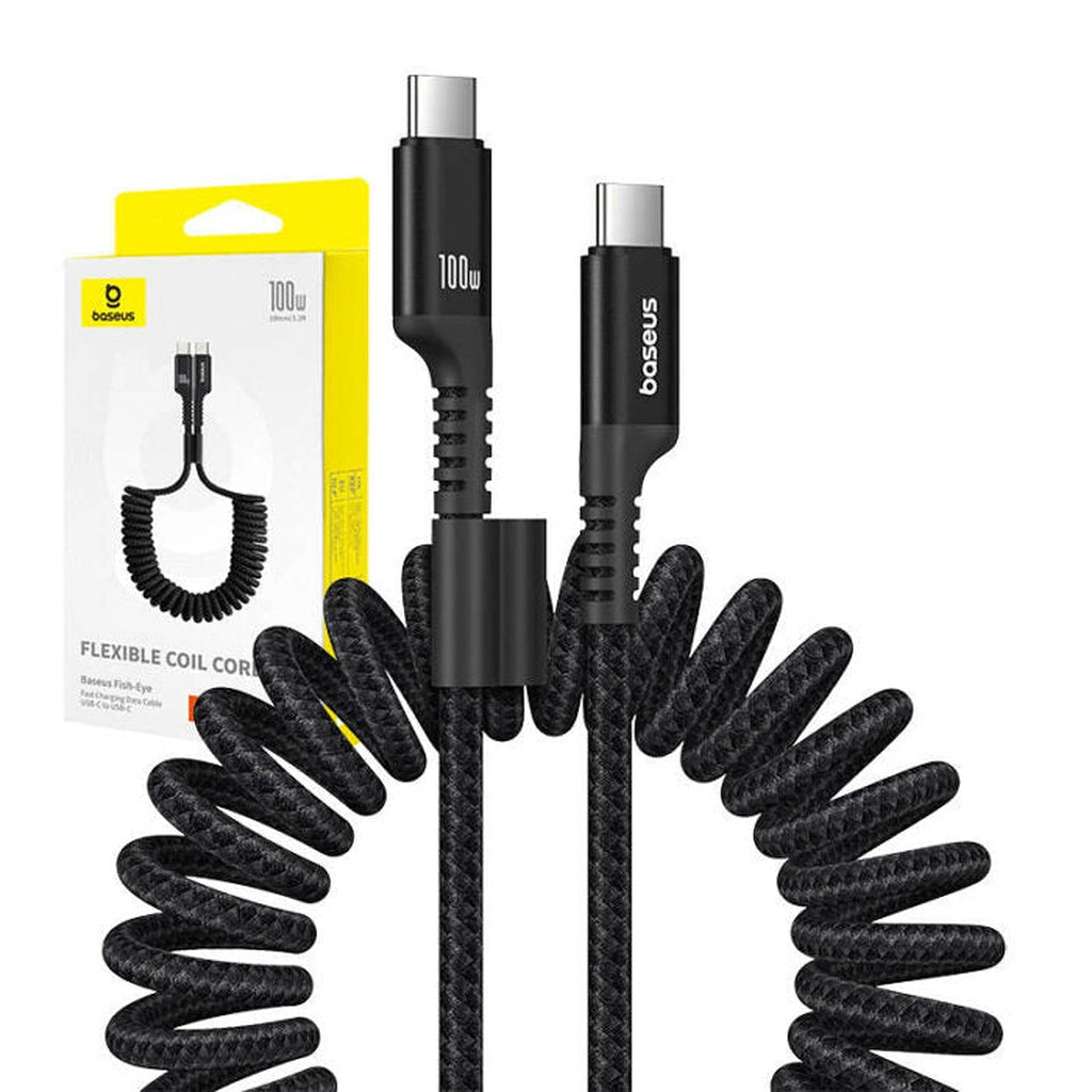 BASEUS Fast Charging Data Cable USB-C to USB-C Fish-Eye 100W-كابل بيانات BASEUS للشحن السريع من USB-C إلى USB-C عين السمكة 100 وات-Auto-Emporio-Kuwait.0