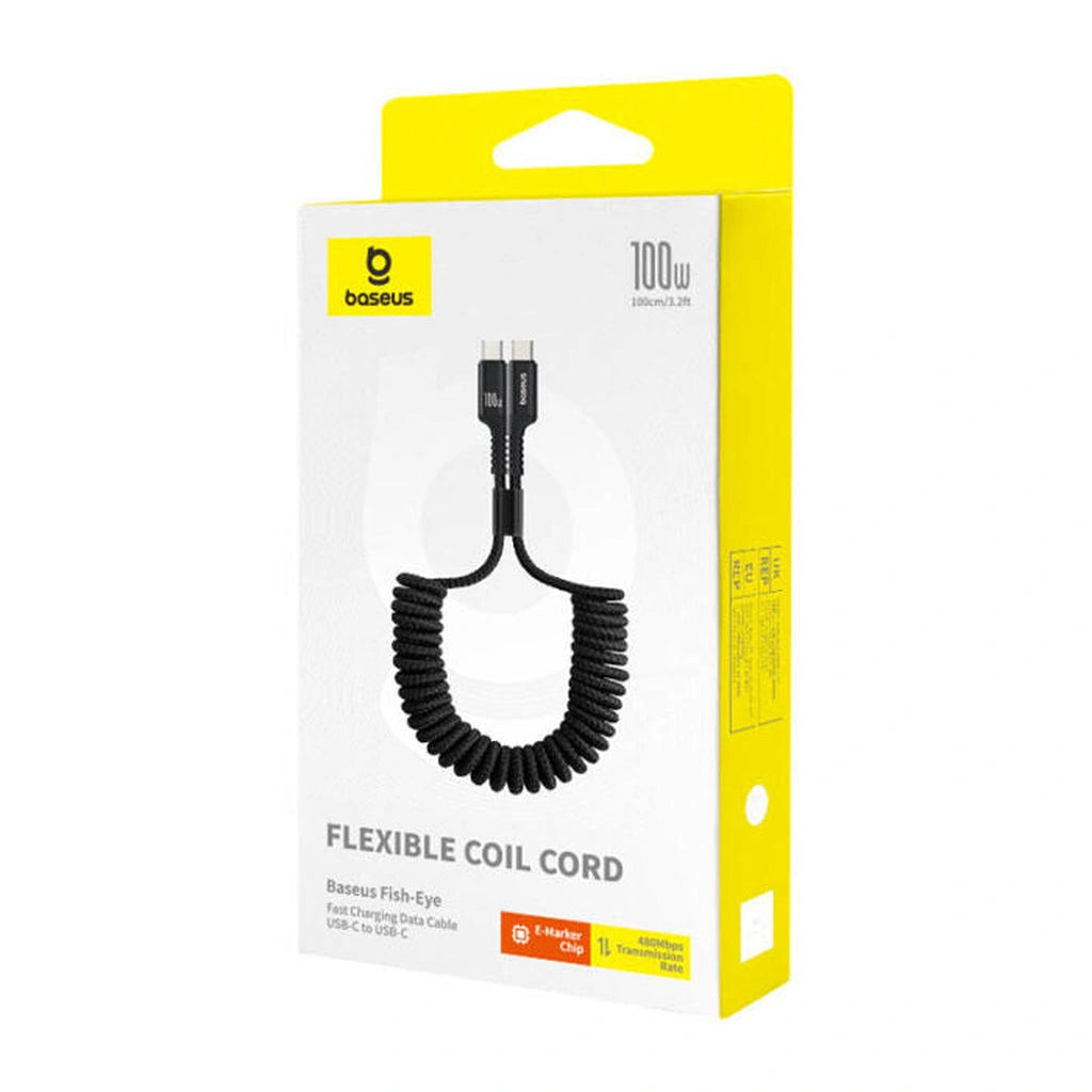 BASEUS Fast Charging Data Cable USB-C to USB-C Fish-Eye 100W-كابل بيانات BASEUS للشحن السريع من USB-C إلى USB-C عين السمكة 100 وات-Auto-Emporio-Kuwait.0