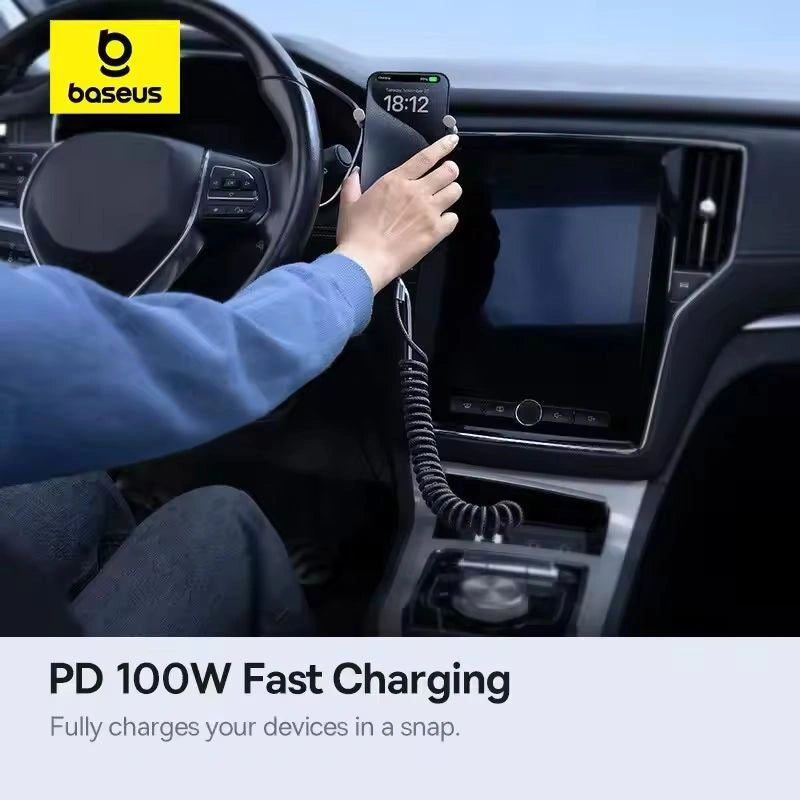 BASEUS Fast Charging Data Cable USB-C to USB-C Fish-Eye 100W-كابل بيانات BASEUS للشحن السريع من USB-C إلى USB-C عين السمكة 100 وات-Auto-Emporio-Kuwait.0