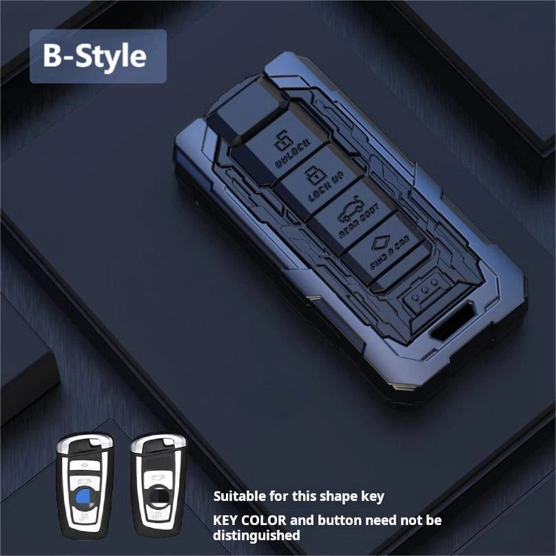 BMW Zinc Alloy Key Remote Cover with two keychains-غطاء جهاز التحكم عن بعد لمفتاح BMW من سبائك الزنك مع سلسلتي مفاتيح-Auto-Emporio-Kuwait.0