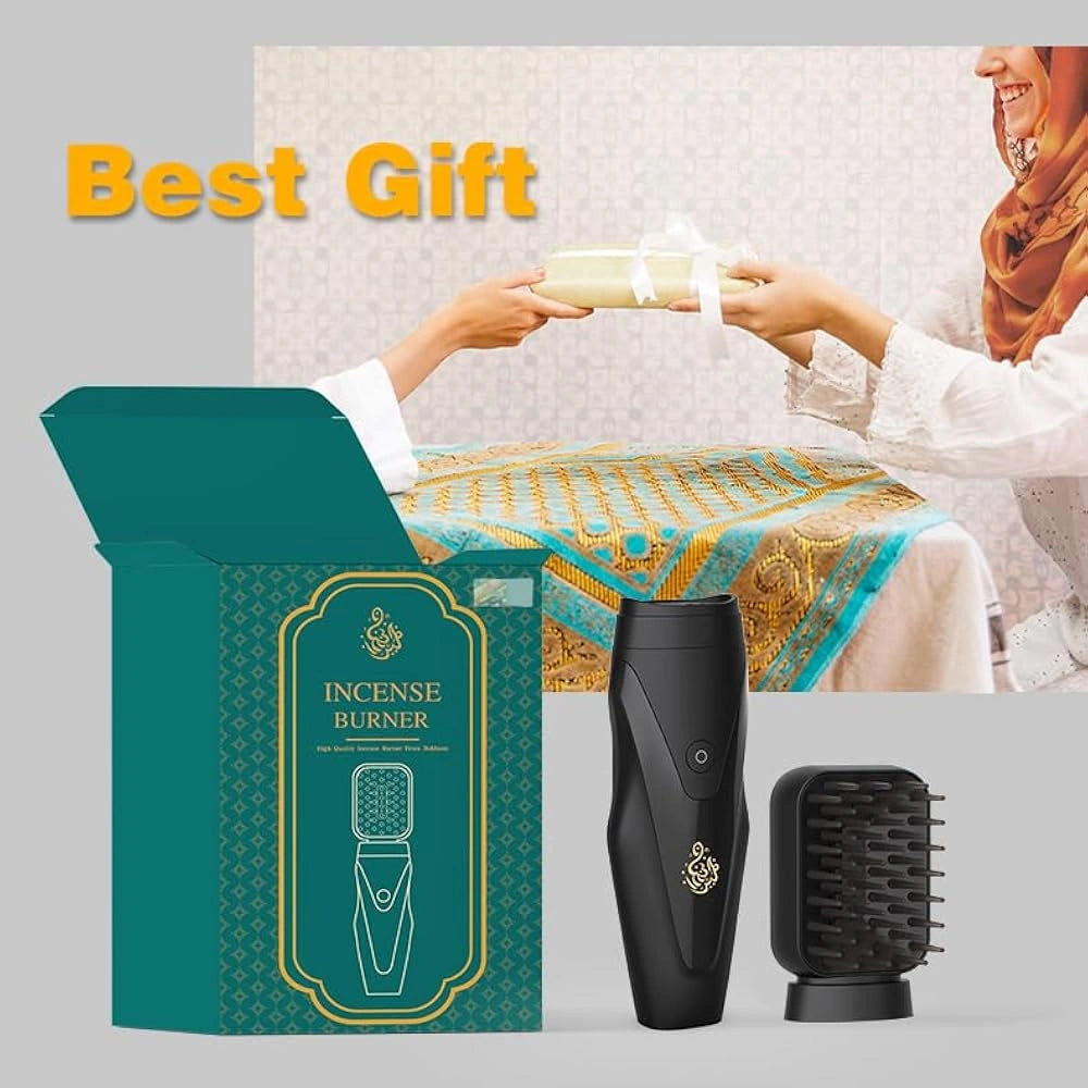 BUKHOON Electric Incense Bukhoor Burner With Hair Comb B04-بخور مبخرة بخور كهربائية مع مشط للشعر B04-Auto-Emporio-Kuwait.0