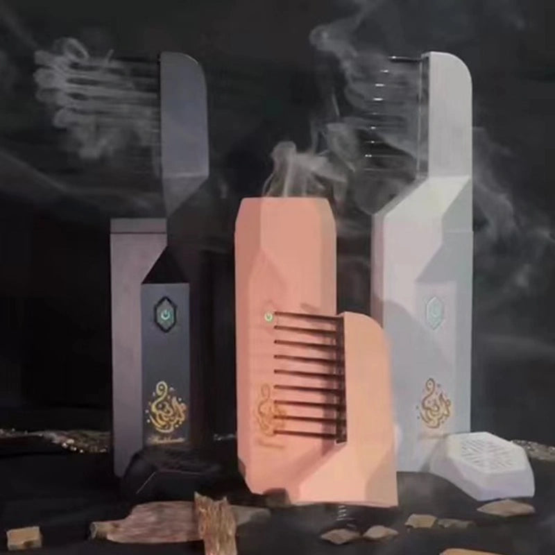 BUKHOON Electric Incense Bukhoor Burner with Hair Comb B01-مبخرة بخور كهربائية مع مشط للشعر B01-Auto-Emporio-Kuwait.0