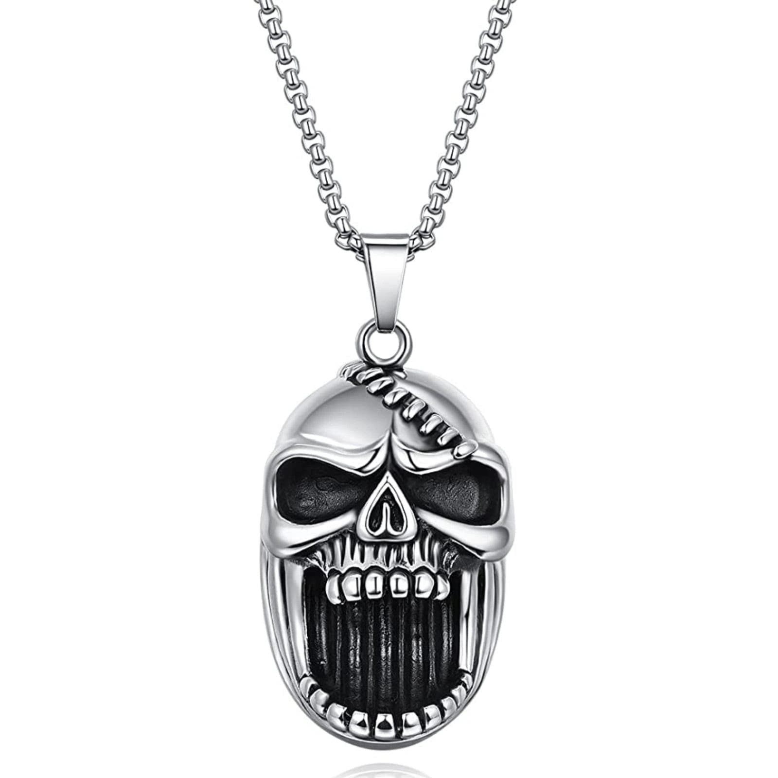 Big Mouth Skull Pendant-قلادة جمجمة الفم الكبير-Auto-Emporio-Kuwait.0