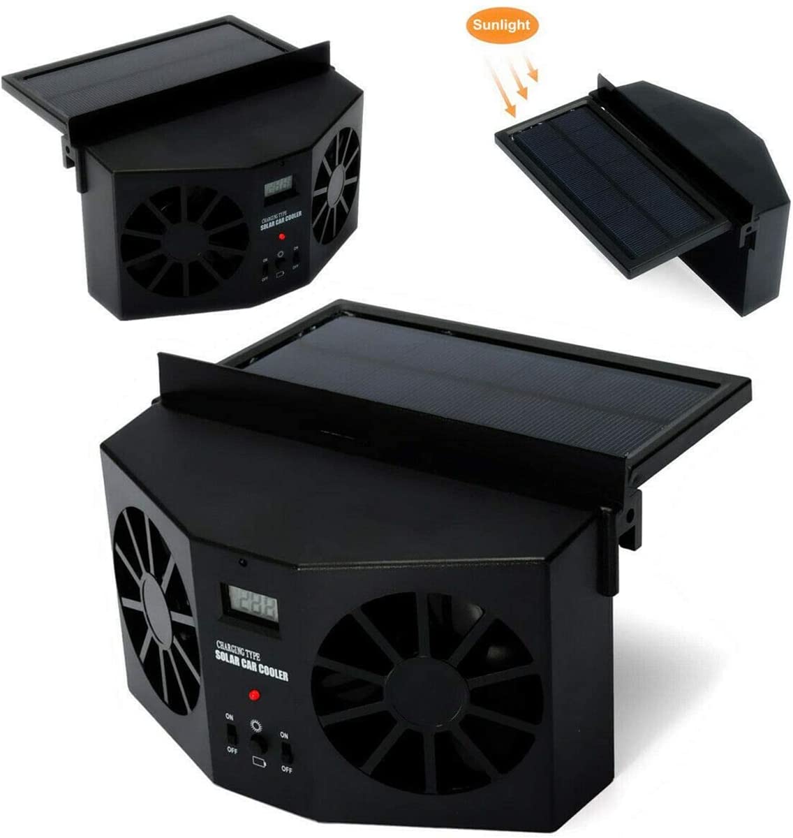 Solar 2Head & 3Head Fan-Black