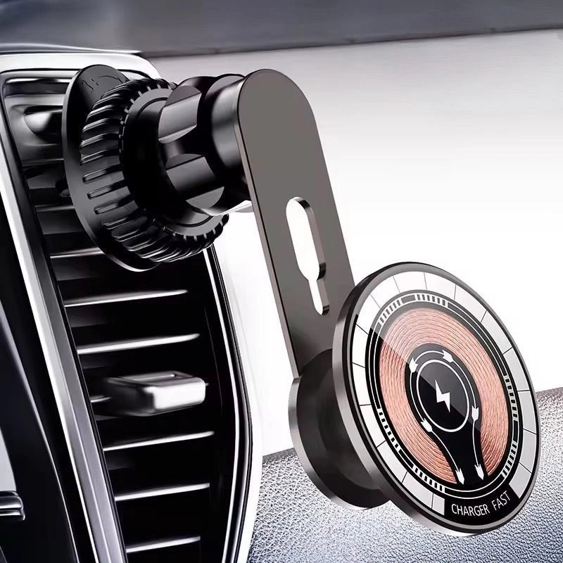C153 Wireless Fast Charger Magnetic Sensor Mobile Holder-C153 حامل الهاتف المحمول بمستشعر مغناطيسي وشاحن لاسلكي سريع-Auto-Emporio-Kuwait.0
